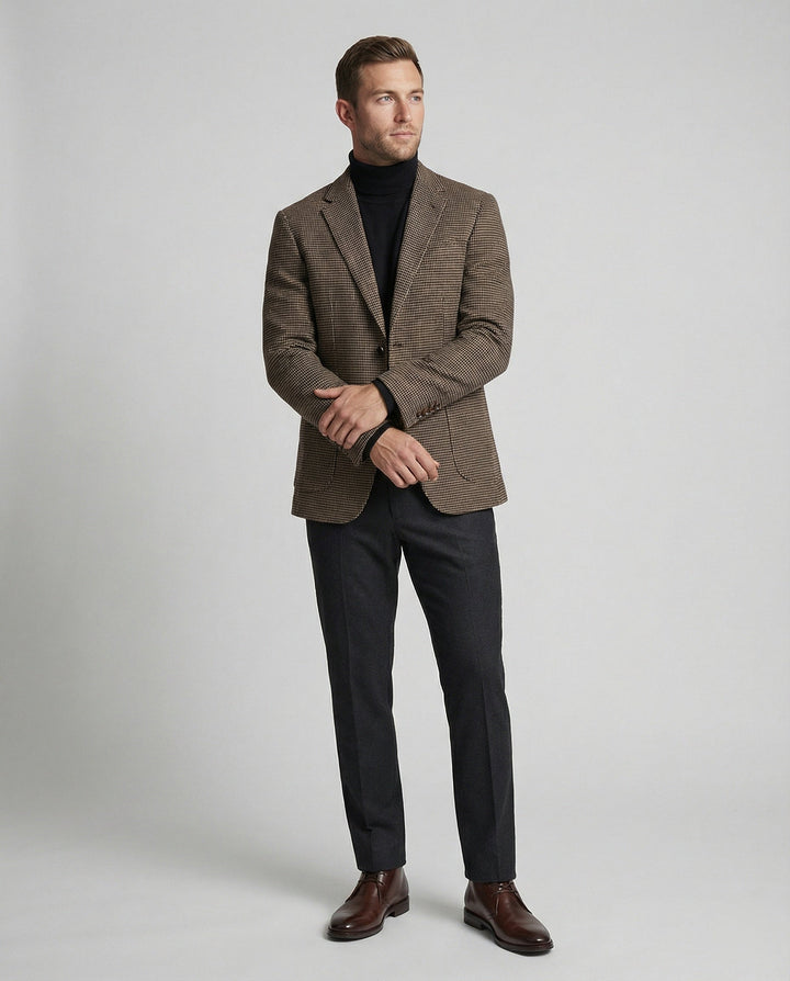 Herren Sakko Glencheck mit Revers