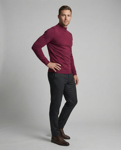 Herren eleganter Pullover mit Stehkragen Drune
