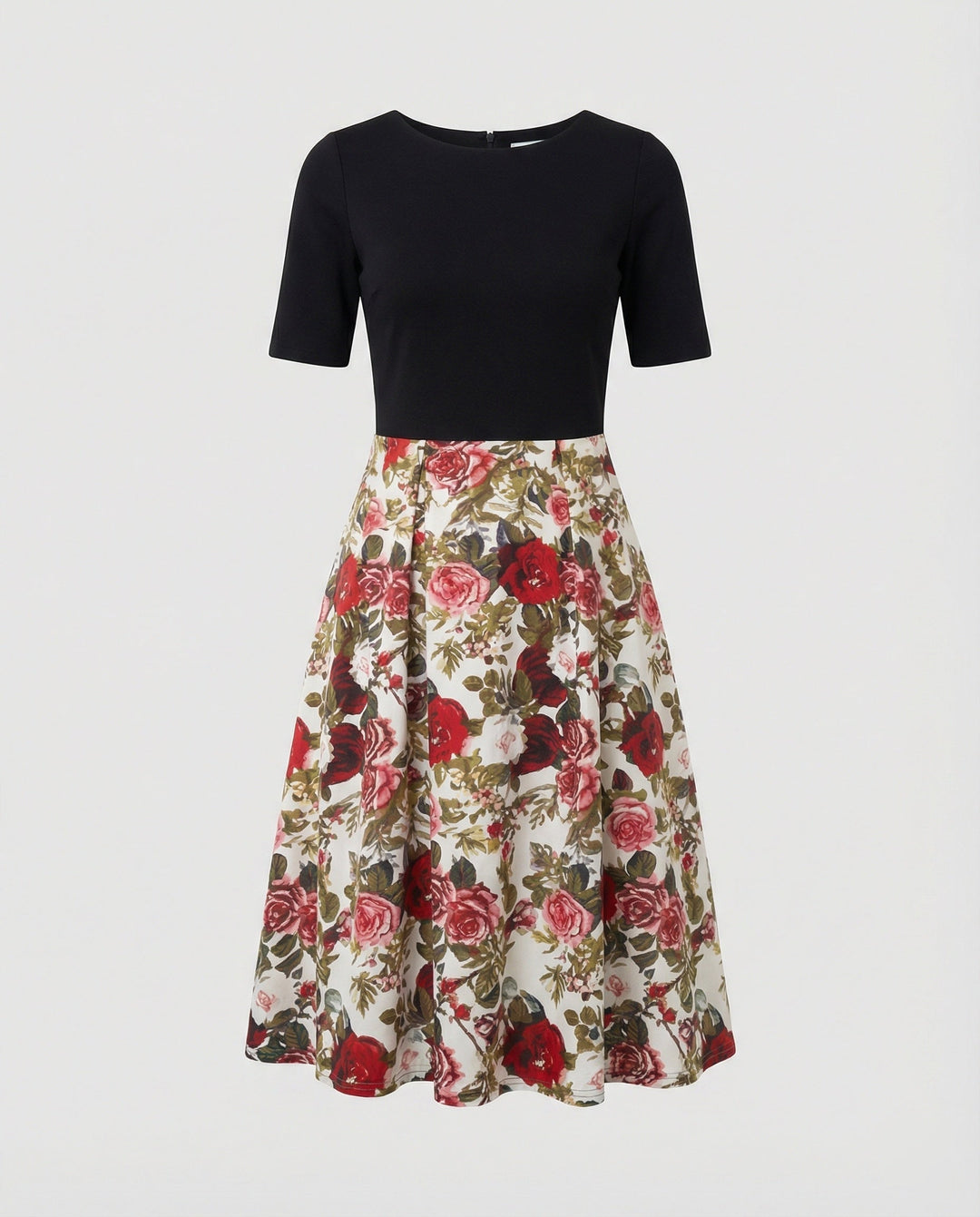 Damen Retro Freizeitkleid mit Blumenmuster