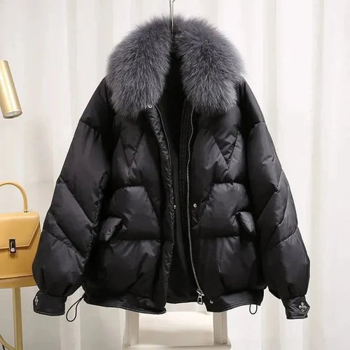 Drune | Frauen-Puffjacke mit Pelzkragen