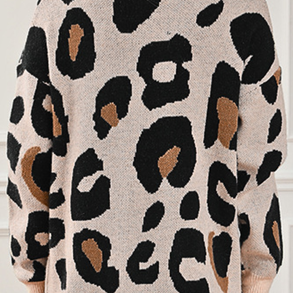 Drune | Elegante Strickjacke mit Leopardenmuster