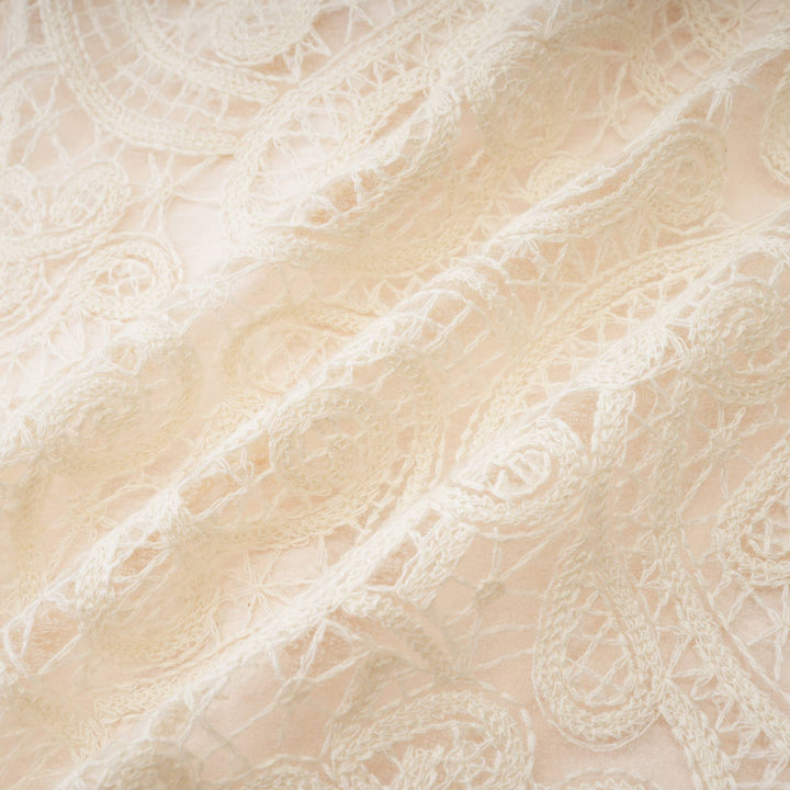 Drune | Weiße Spitze Kurzarm V-Ausschnitt Kleid