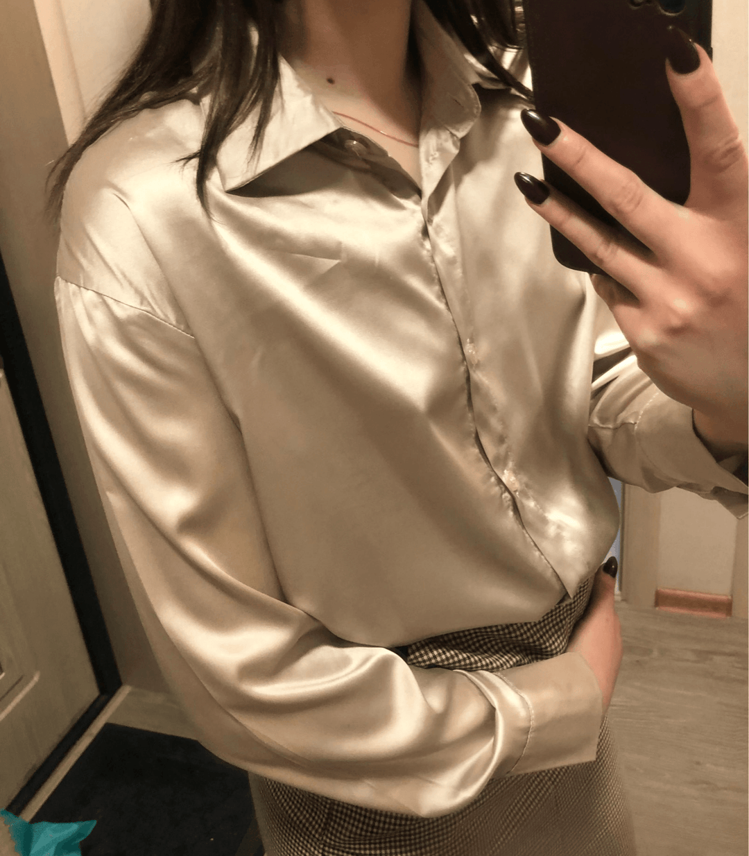 Drune | Knot Satin Seidenbluse für Damen - Stilvolle und luxuriöse Bluse für jeden Anlass