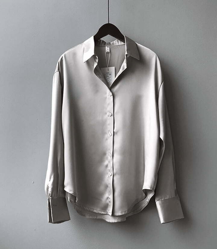 Drune | Knot Satin Seidenbluse für Damen - Stilvolle und luxuriöse Bluse für jeden Anlass