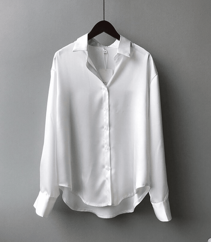 Drune | Knot Satin Seidenbluse für Damen - Stilvolle und luxuriöse Bluse für jeden Anlass