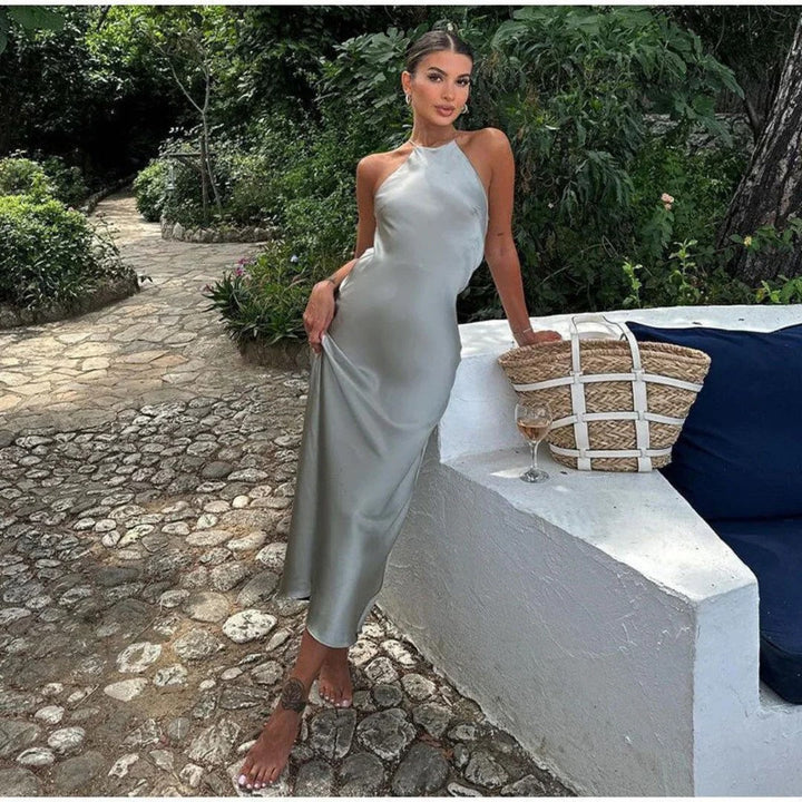 Drune | Elegantes Halterneck Kleid Für Edle Anmut Bei Damen