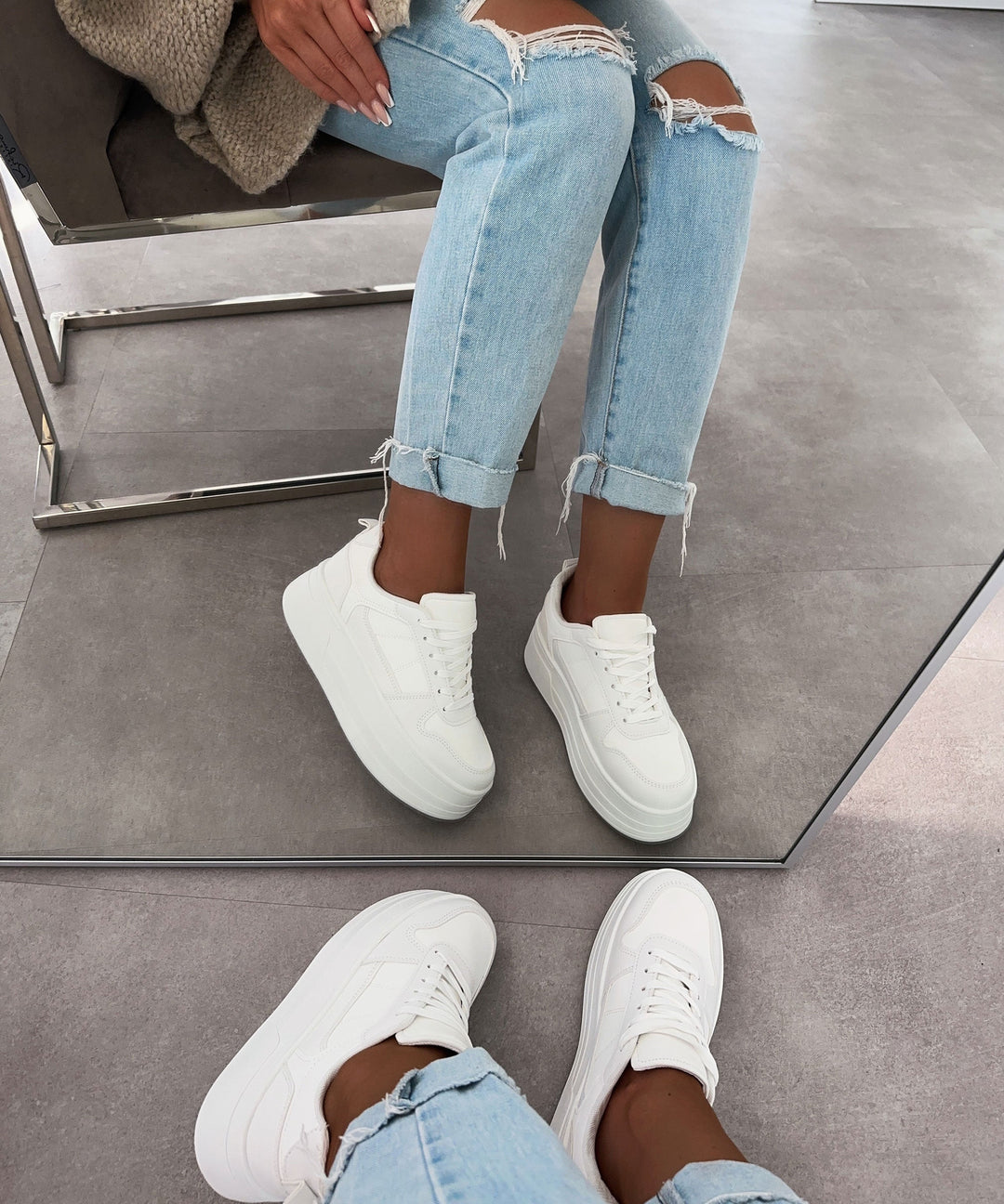 Drune | Sneaker Georgia Weiß