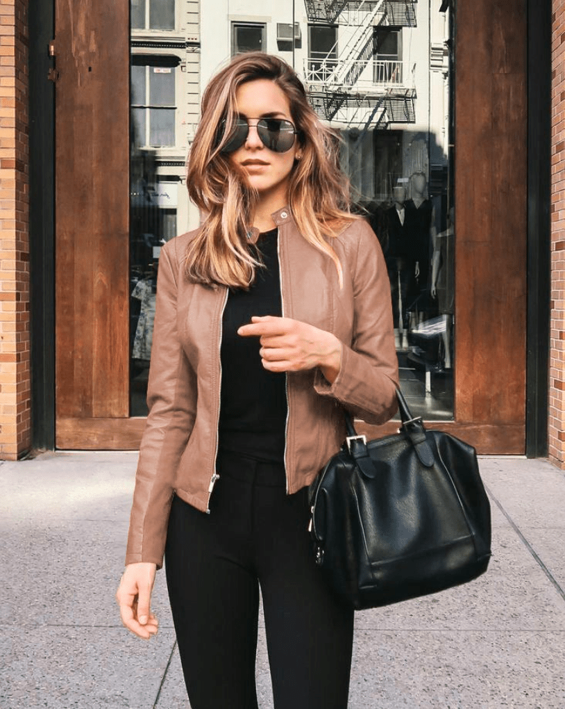 Drune | Jacke Damen Slim Fit Lederjacke Damen Perfekt Für Den Herbst Trendy & Lässig