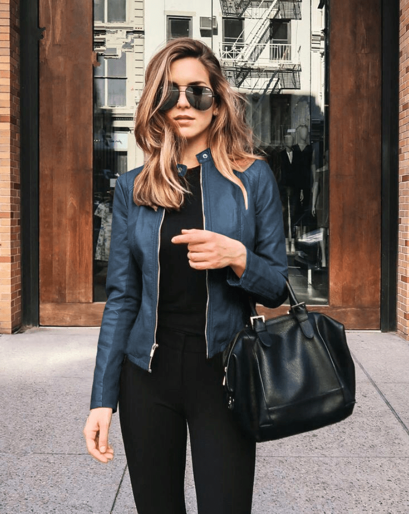 Drune | Jacke Damen Slim Fit Lederjacke Damen Perfekt Für Den Herbst Trendy & Lässig