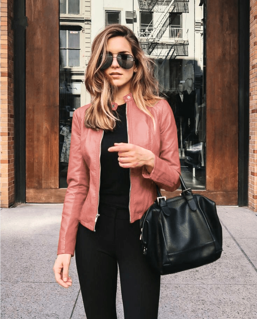 Drune | Jacke Damen Slim Fit Lederjacke Damen Perfekt Für Den Herbst Trendy & Lässig