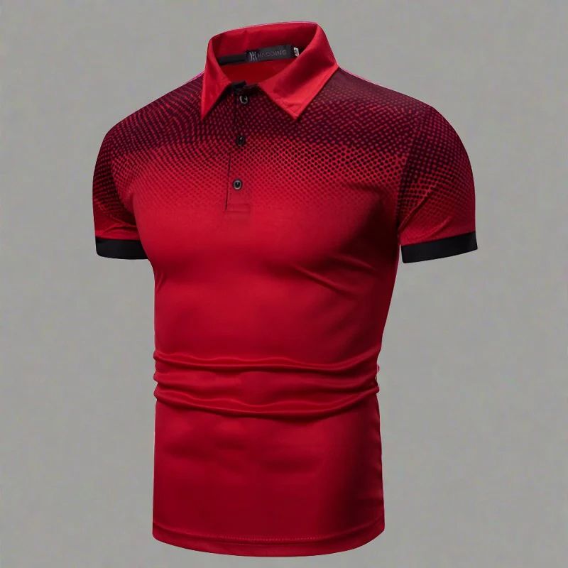Drune | Gradient Herrenpoloshirt Stilvoll Sommer