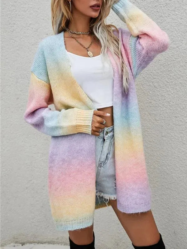 Drune | Tie Dye Damen Strickjacke Pullover