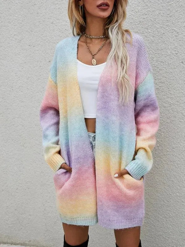 Drune | Tie Dye Damen Strickjacke Pullover