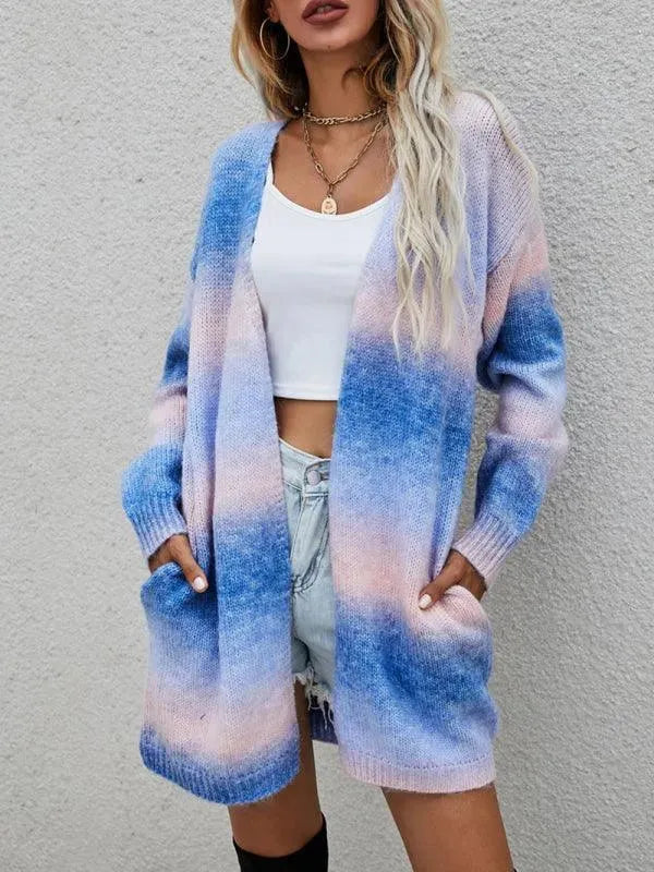 Drune | Tie Dye Damen Strickjacke Pullover