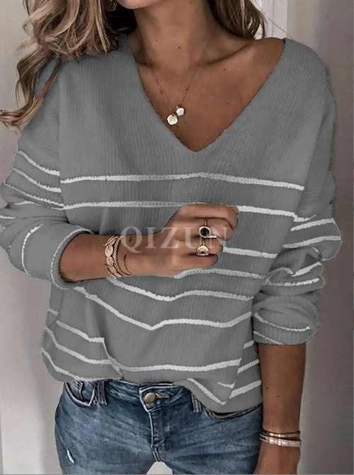 Drune | Lässiger gestreifter Pullover für Damen