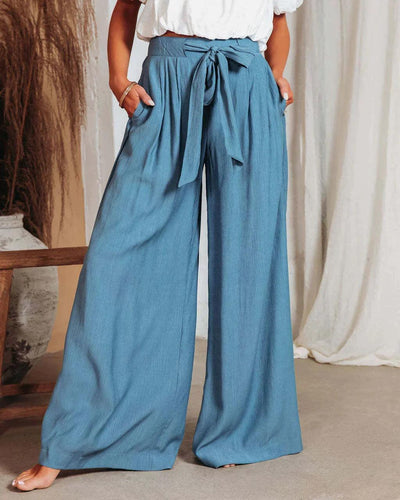 Drune | Luftige Leinenhose Mit Weitem Schnitt Für Frauen