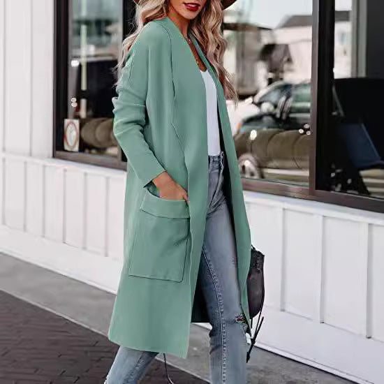 Drune | Langer Cardigan - Offene Front - Elegante Freizeitkleidung