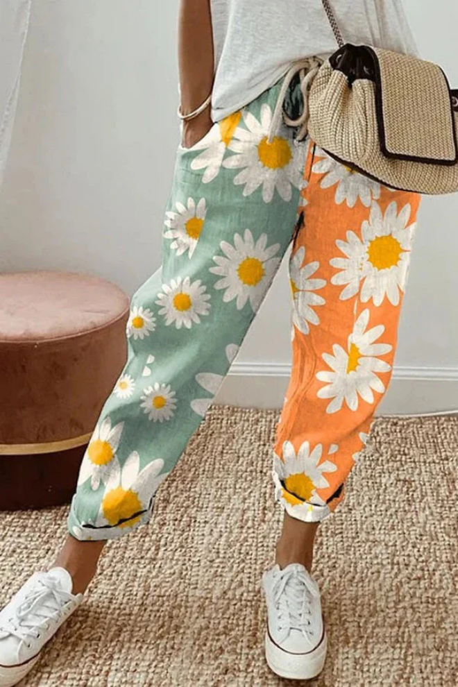 Drune | Casual Unique Printed Button Pocket Pants