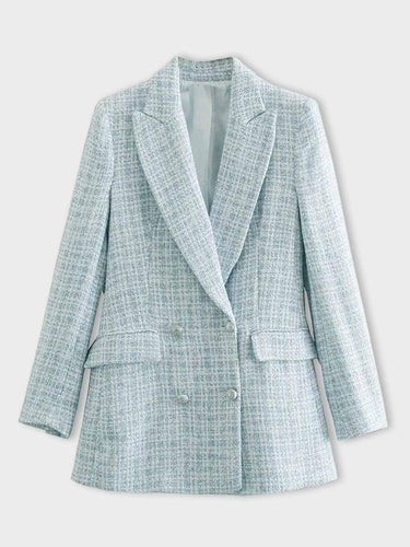 Drune | Hellblauer Damen Blazer mit Knöpfen