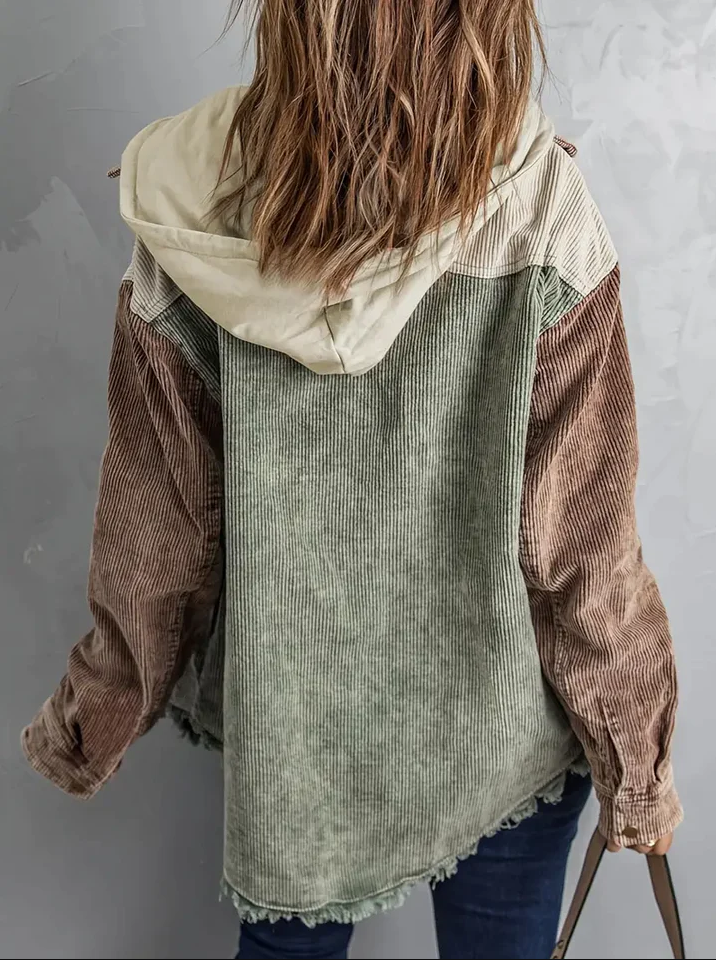 Drune | Schöne & Kuschelige Weinlese Cordjacke