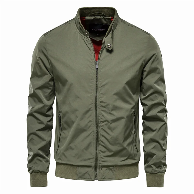 Drune Herren Blousonjacke mit Reißverschluss und Stehkragen