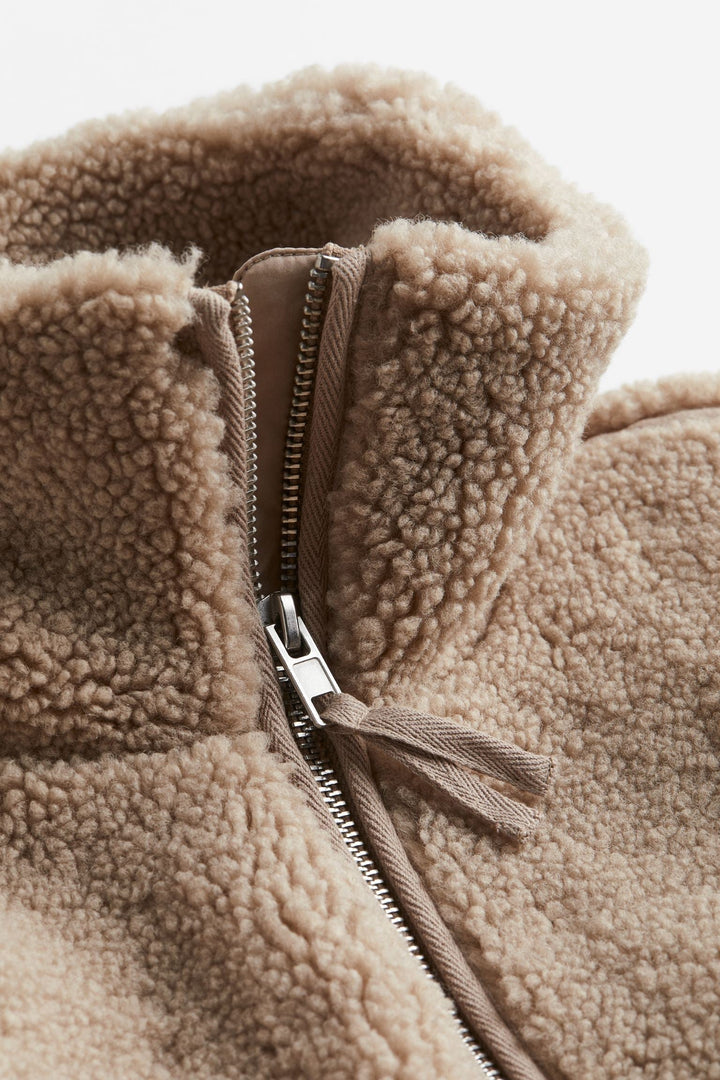 Drune | Damen Relaxed Fit Teddy Zip-Up Jacke