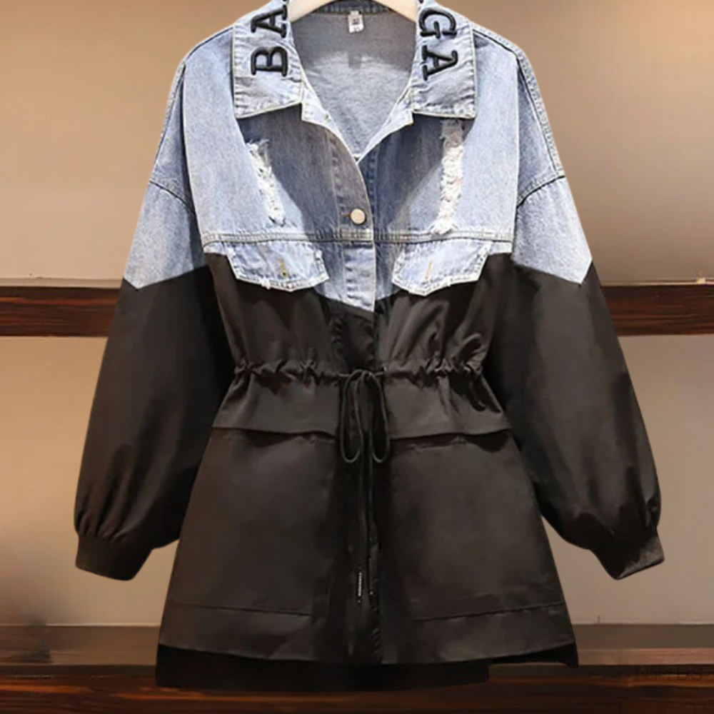 Drune | Moderne Denimjacke mit Kordel für Damen Perfekt für den Herbst