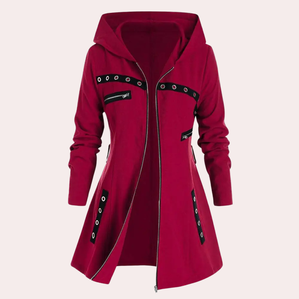 Drune | Elegante Kapuzenjacke mit Reißverschluss für Damen im Herbst