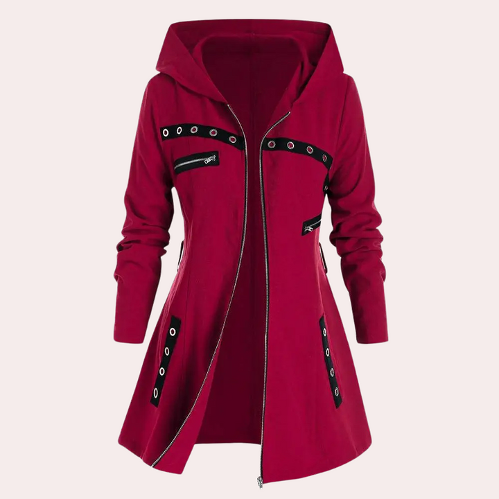 Drune | Elegante Kapuzenjacke mit Reißverschluss für Damen im Herbst