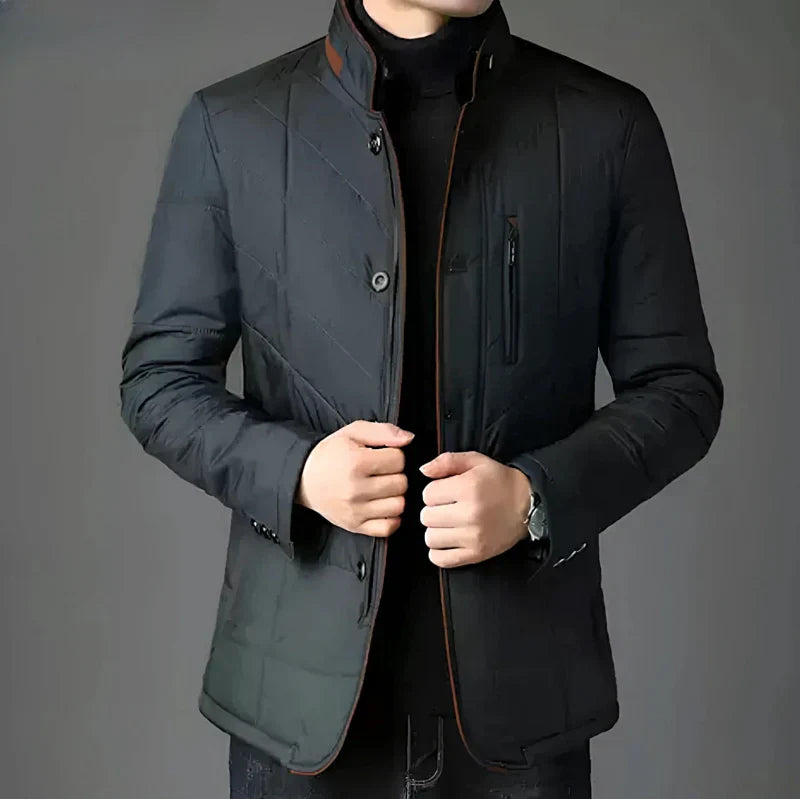 Drune | Steppjacke im eleganten Business-Stil mit abnehmbarem Kunstfellkragen - Perfekt für Freizeit und Büro