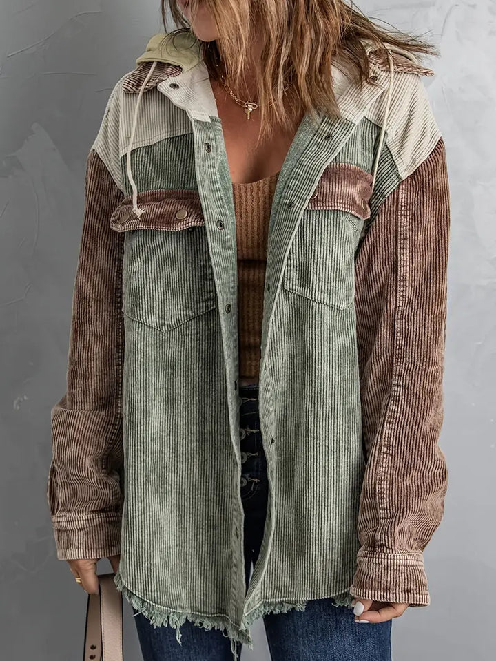 Drune | Schöne & Kuschelige Weinlese Cordjacke