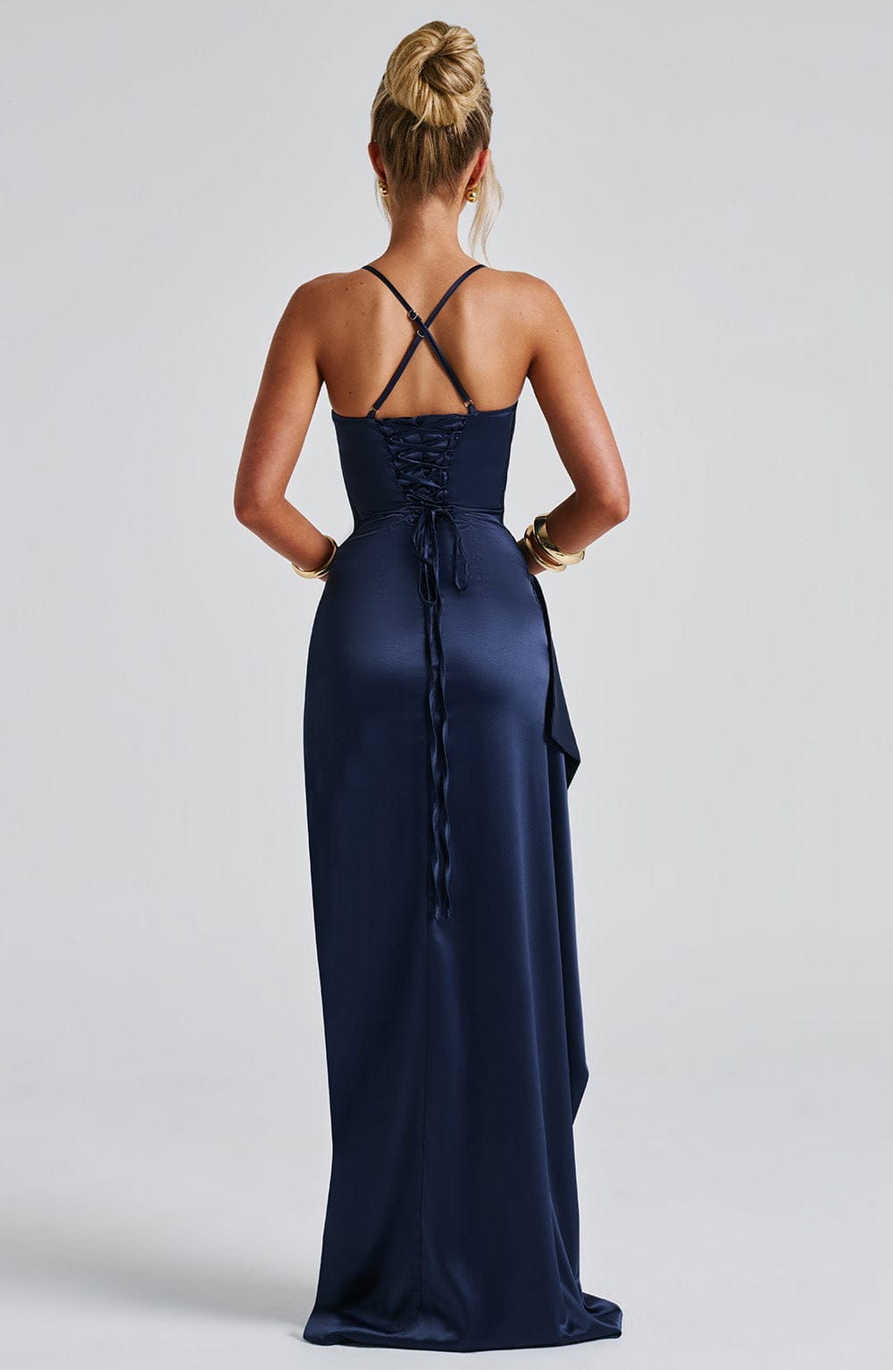 Drune | Marineblaues Maxikleid