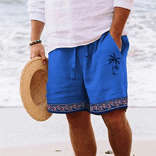 Drune | Herren Strandshort Mit Grafischem Design Von Kokosnussbaum