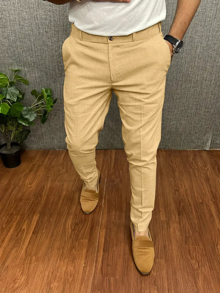 Drune | Herren Chino Hose Beige Stoffhose