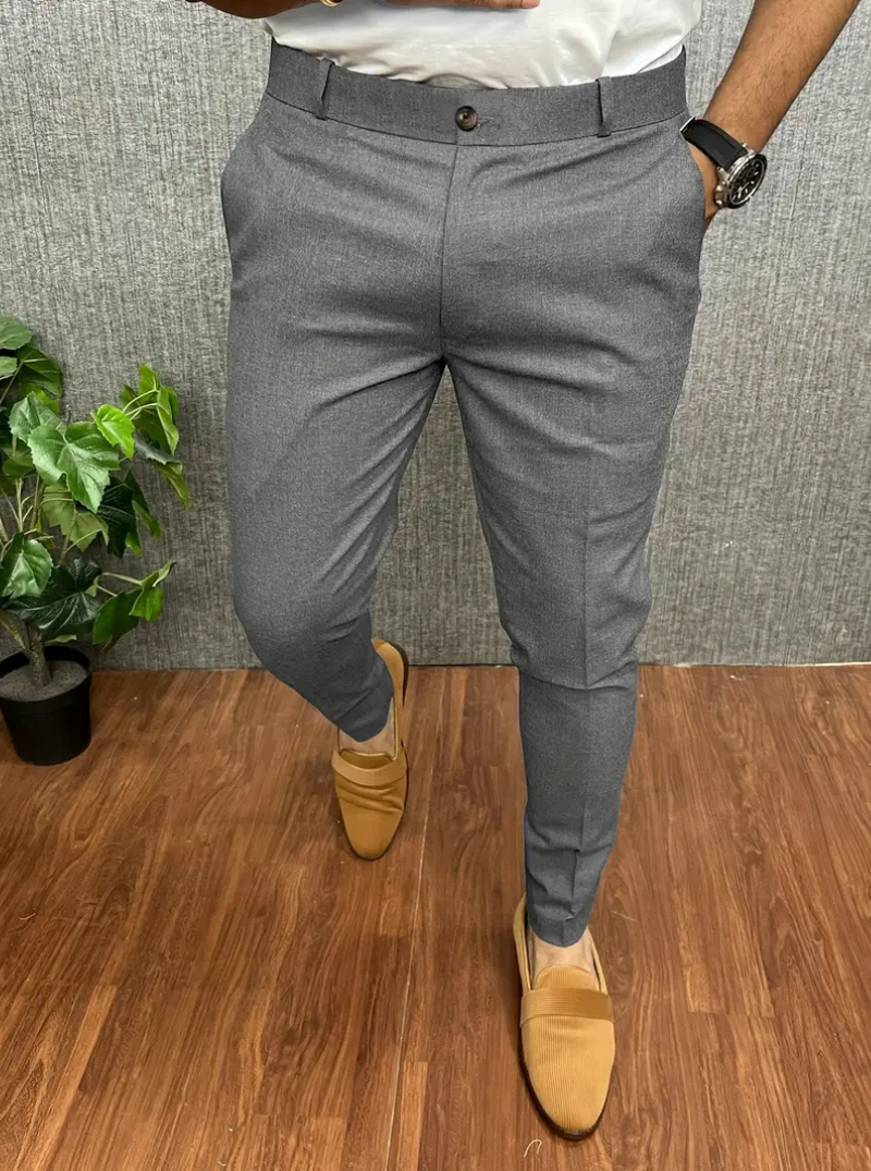 Drune | Herren Weiße Chino Stoffhose Stretch