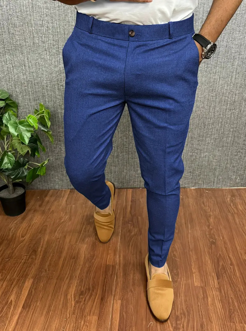Drune | Herren Weiße Chino Stoffhose Stretch