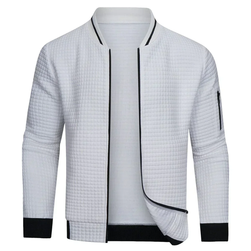 Drune | Herren Grau Strickjacke mit Reißverschluss