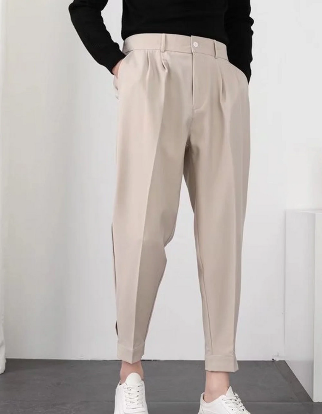Drune | Herren High-waist Hose Bequeme