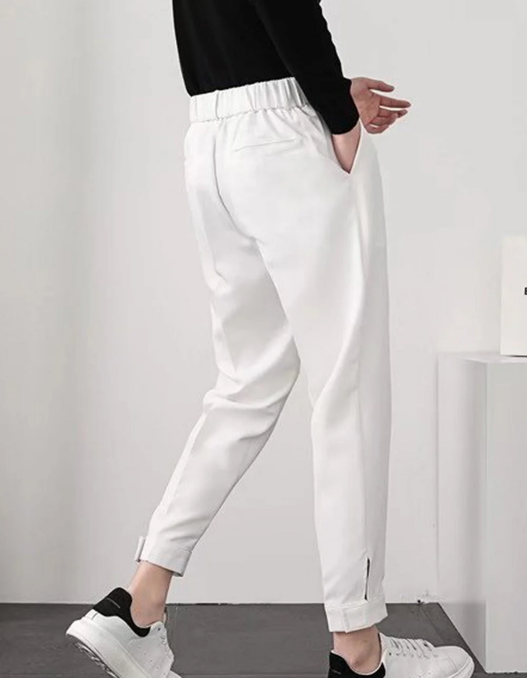 Drune | Herren High-waist Hose Bequeme