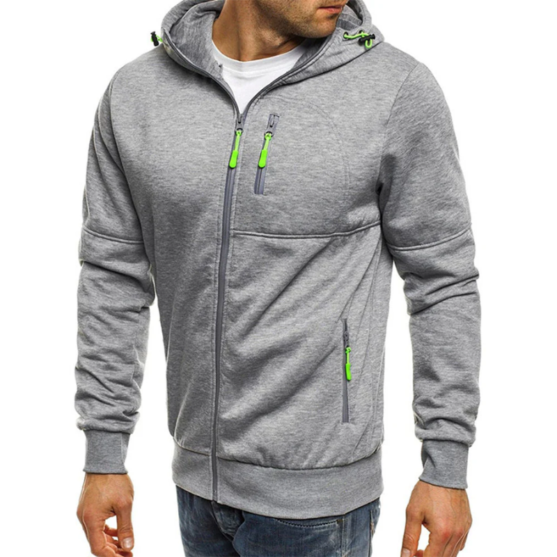 Drune | Herren Kapuzenpulli Mit Reißverschluss Schwarz Kapuzenpullover