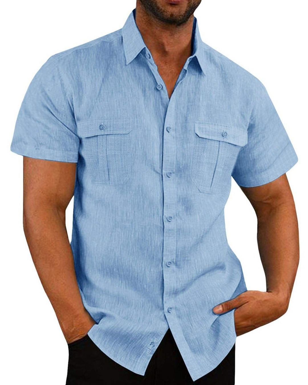 Drune | Herren Kurzarm Hemd Freizeithemd
