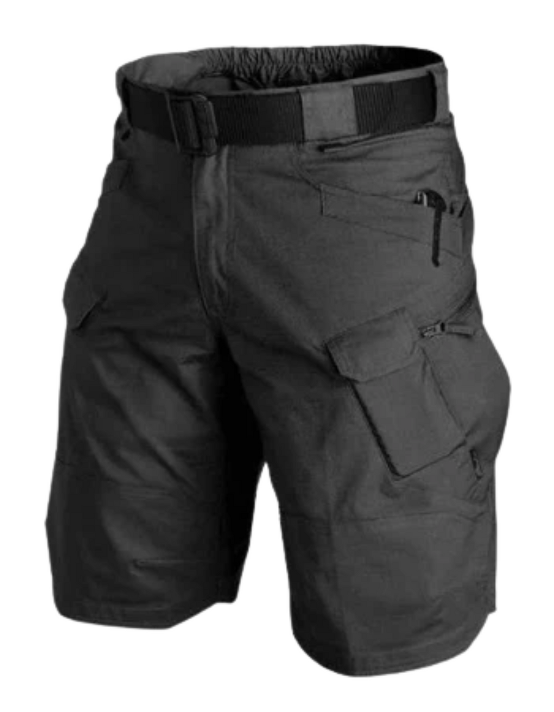 Drune | Herren Bequeme Cargo Shorts Schwarz