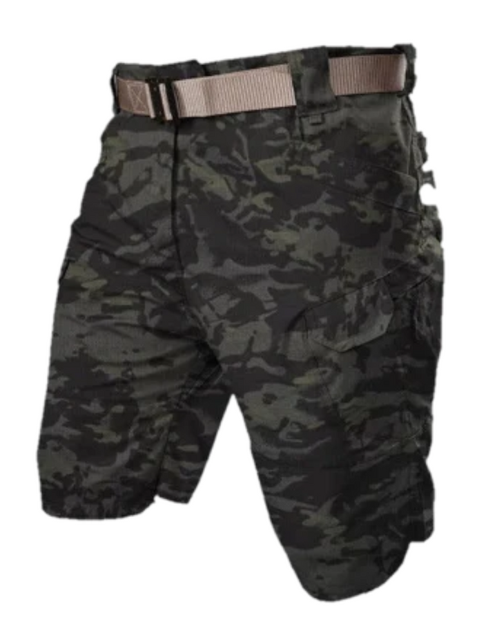Drune | Herren Bequeme Cargo Shorts Schwarz