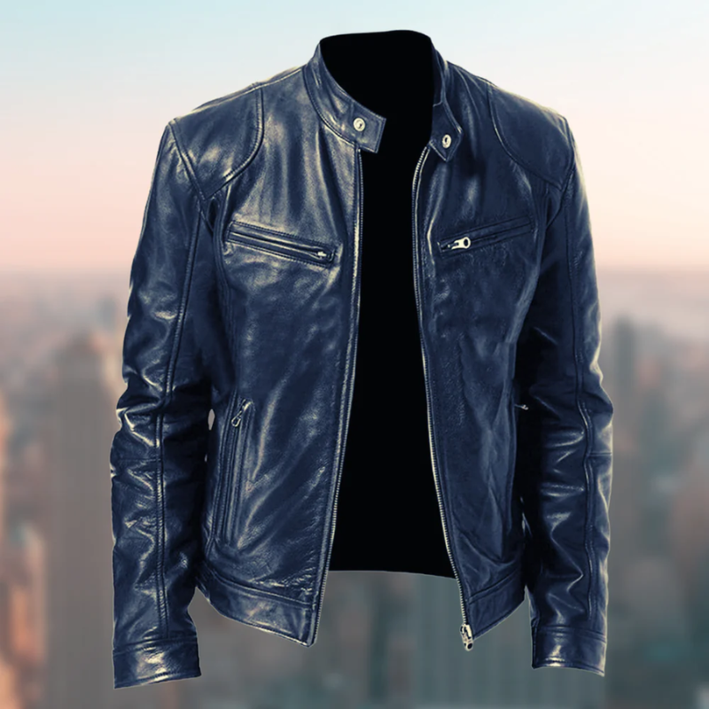 Drune | Herren Motorrad Jacke Schwarz
