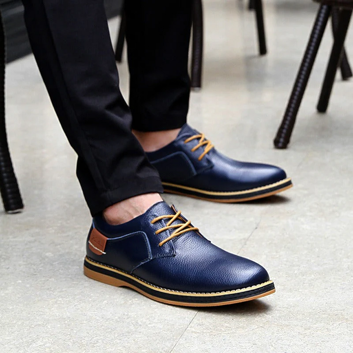 Drune | Herren Schwarze Oxford Lederschuhe