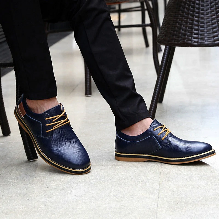 Drune | Herren Schwarze Oxford Lederschuhe