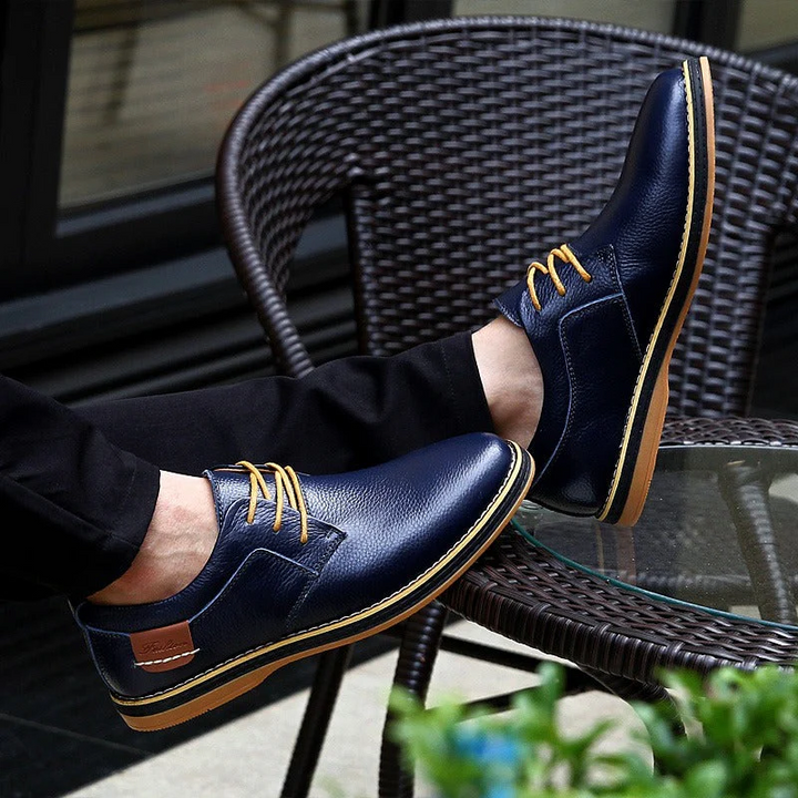 Drune | Herren Schwarze Oxford Lederschuhe