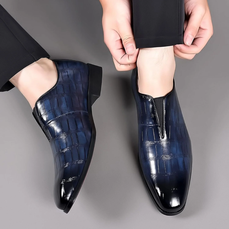 Drune | Herren Schwarze Loafer Lederschuhe