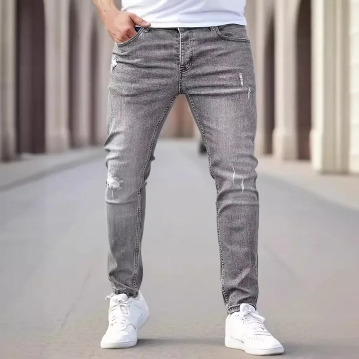 Drune | Herren Slim Fit Jeans Grau