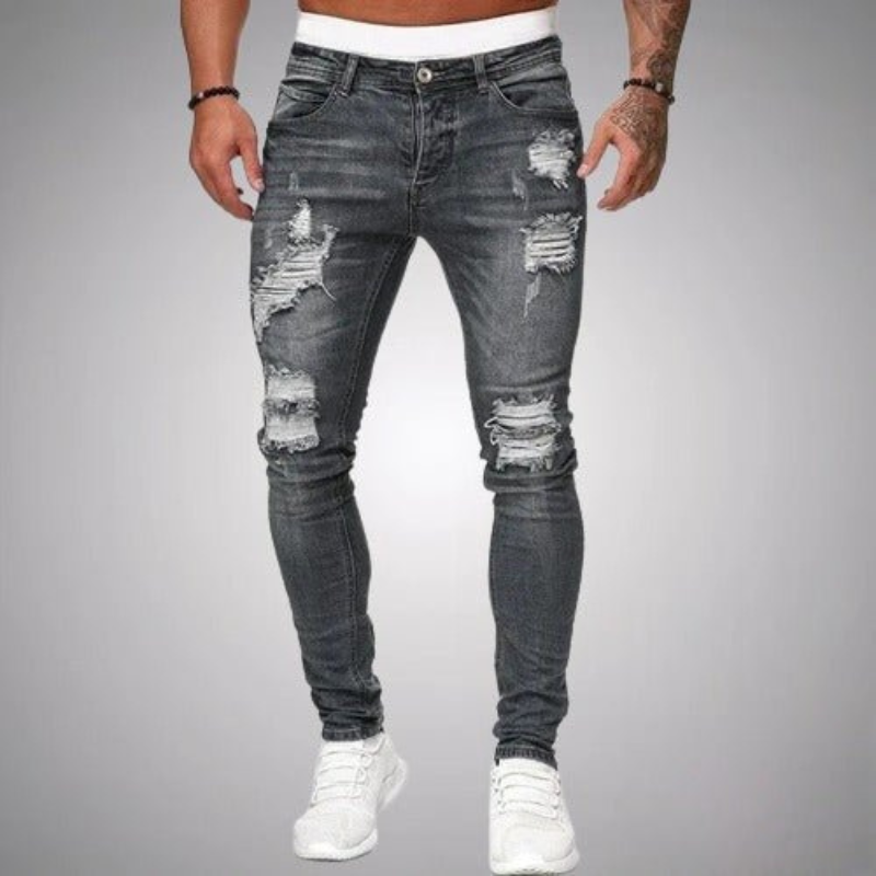Drune | Herren Slim Fit Jeans Grau